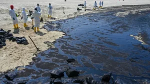 oil spill in sea