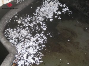 N-Fiber Oil Absorbent Cotton filters oil in its raw or emulsified form mixed with industrial wastewater