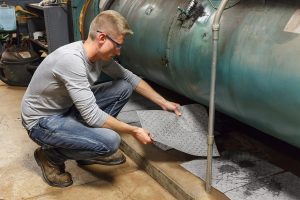 G-FIBER GM45 pads used as liners under machinery