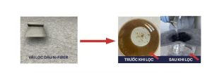 N-FIBER Oil-Absorbent Fabric before and after oil filtration
