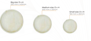 Round areca leaf plates
