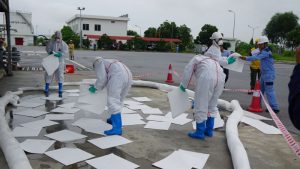 Samsung Thai Nguyen using N-Fiber oil absorbent pad