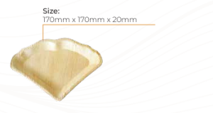 Triangle areca leaf plate